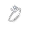 2.5 Ct Cushion Lab Diamond & .16 Ctw Diamond Whisper Pavé Engagement Ring