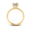 1.5 Ct Cushion Lab Diamond & .16 Ctw Diamond Whisper Pavé Engagement Ring
