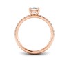 1.5 Ct Elongated Cushion Lab Diamond & .16 Ctw Diamond Whisper Pavé Engagement Ring