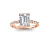 1 Ct Emerald Lab Diamond & .16 Ctw Diamond Whisper Pavé Engagement Ring