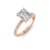 1 Ct Emerald Lab Diamond & .16 Ctw Diamond Whisper Pavé Engagement Ring
