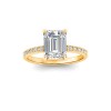 1.5 Ct Emerald Lab Diamond & .16 Ctw Diamond Whisper Pavé Engagement Ring