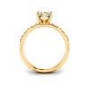 2 Ct Marquise Lab Diamond & .16 Ctw Diamond Whisper Pavé Engagement Ring
