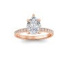 1.5 Ct Pear Lab Diamond & .16 Ctw Diamond Whisper Pavé Engagement Ring