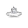 1.66 Ctw Pear Diamond Whisper Pavé Engagement Ring