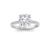 2 Ct Round Moissanite & .16 Ctw Diamond Whisper Pavé Engagement Ring