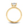2 Ct Round Lab Diamond & .16 Ctw Diamond Whisper Pavé Engagement Ring
