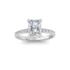 2 Ct Radiant Lab Diamond & .16 Ctw Diamond Whisper Pavé Engagement Ring