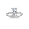 2 Ct Radiant Moissanite & .16 Ctw Diamond Whisper Pavé Engagement Ring