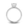 2 Ct Radiant Lab Diamond & .16 Ctw Diamond Whisper Pavé Engagement Ring