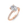 1.5 Ct Oval Lab Diamond & .16 Ctw Diamond Whisper Pavé Engagement Ring