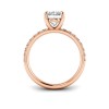 1.5 Ct Oval Lab Diamond & .16 Ctw Diamond Whisper Pavé Engagement Ring