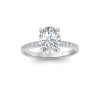 5 Ct Oval Lab Diamond & .16 Ctw Whisper Pavé Engagement Ring