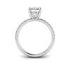 5 Ct Oval Lab Diamond & .16 Ctw Whisper Pavé Engagement Ring