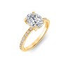1.5 Ct Oval Lab Diamond & .16 Ctw Diamond Whisper Pavé Engagement Ring