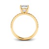 1.5 Ct Oval Lab Diamond & .16 Ctw Diamond Whisper Pavé Engagement Ring