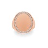 Lab Diamond Signet Ring with Dainty Frame