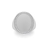 Diamond Signet Ring with Dainty Frame