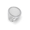 Diamond Signet Ring with Dainty Frame