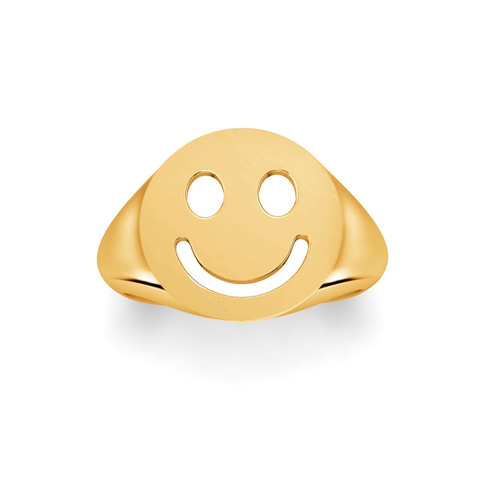 Happy Face Signet Ring