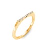 Diamond Pavé Flat Top Stackable Band