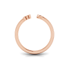 Birthstone Initial Open Ring A