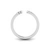 Birthstone Initial Open Ring A