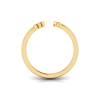 Birthstone Initial Open Ring A