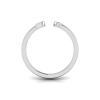 Birthstone Initial Open Ring B