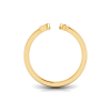 Birthstone Initial Open Ring B