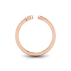 Birthstone Initial Open Ring C