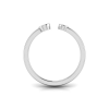 Birthstone Initial Open Ring C
