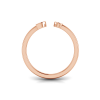 Birthstone Initial Open Ring D