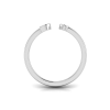 Birthstone Initial Open Ring D