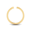 Birthstone Initial Open Ring E