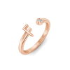 Birthstone Initial Open Ring F