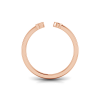 Birthstone Initial Open Ring F