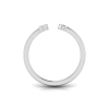 Birthstone Initial Open Ring F