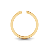 Birthstone Initial Open Ring F