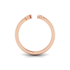 Birthstone Initial Open Ring G