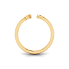 Birthstone Initial Open Ring G