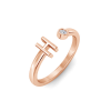 Birthstone Initial Open Ring H