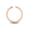 Birthstone Initial Open Ring H