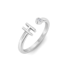Birthstone Initial Open Ring H