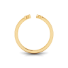Birthstone Initial Open Ring H