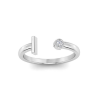 Birthstone Initial Open Ring I