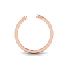 Birthstone Initial Open Ring J