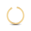 Birthstone Initial Open Ring J
