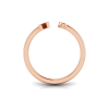 Birthstone Initial Open Ring K