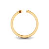 Birthstone Initial Open Ring K